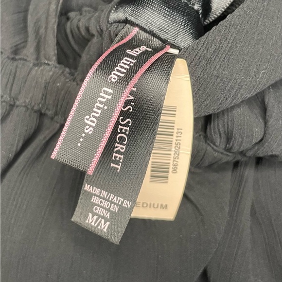 Victoria Secret Lingerie Long Gown Chemise Slip Medium Black Bling Studded New - Picture 4 of 4